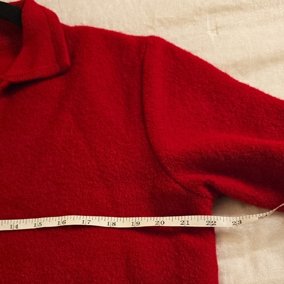 Wool Talbots Red Women's Sweater Cardigan - Picture 10 of 13